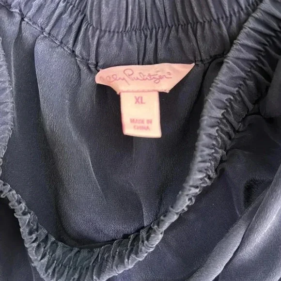 Lilly Pulitzer Sanilla blue off shoulder XL silk dress - Picture 5 of 6